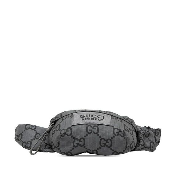 Gucci GG Nylon Waist Bag Body Bag 767934 Gray Nylon Leather Women's Gucci - Picture 3 of 7